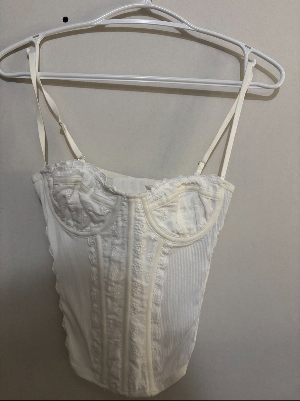 Women's Ivory Lace Bustier Camisole - Urban Outfitters